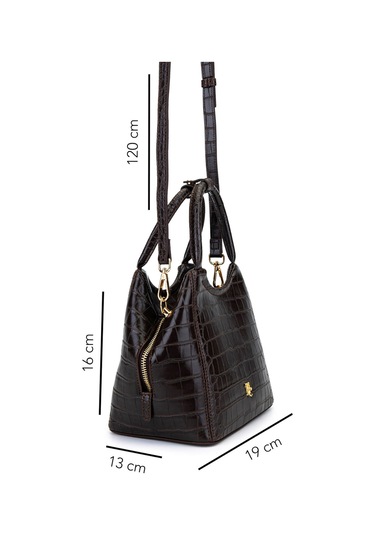 Tamer Tanca Kadın Suni Deri Kahverengi Kroko Kol Çantası 1003 2031 Bn Cnt Sk25-26 A.kahve Kroko Kahverengi