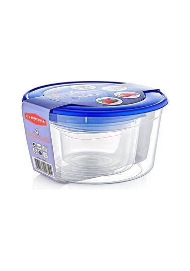 4'lü Derin Saklama Kabı Seti Şeffaf