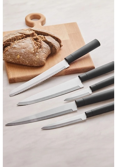 Valletta Katanga Siyah 14 Parça Standlı Servis Ve Bıçak Seti