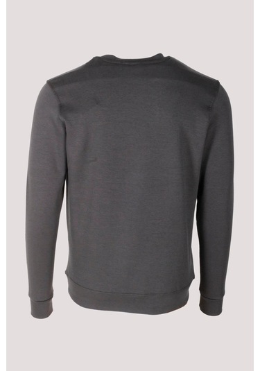 Erkek Sweatshirt Füme Ön Cep Detaylı Relaxed Fit Double Face Crewneck Ncs Jeans 1640 Füme