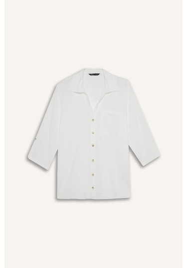DeFacto Regular Fit Basic Düz Uzun Kollu Gömlek M9407AZ25SPWT16 DeFacto Regular Fit Basic Düz Uzun Kollu Gömlek M9407AZ25SPWT16