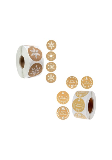500 Adet Kraft Kar Tanesi Çıkartmaları Noel Kendinden Yapışkanlı Etiketler Çıkartmalar Kış Hediye Mühürleri Diğer