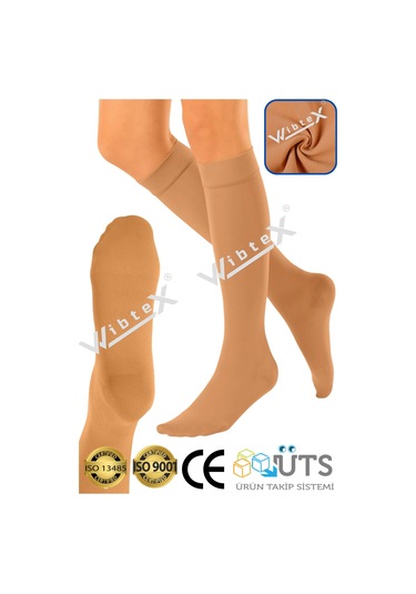 Wibtex Diz Altı Varis Çorabı Kapalı Burun Ten Rengi
