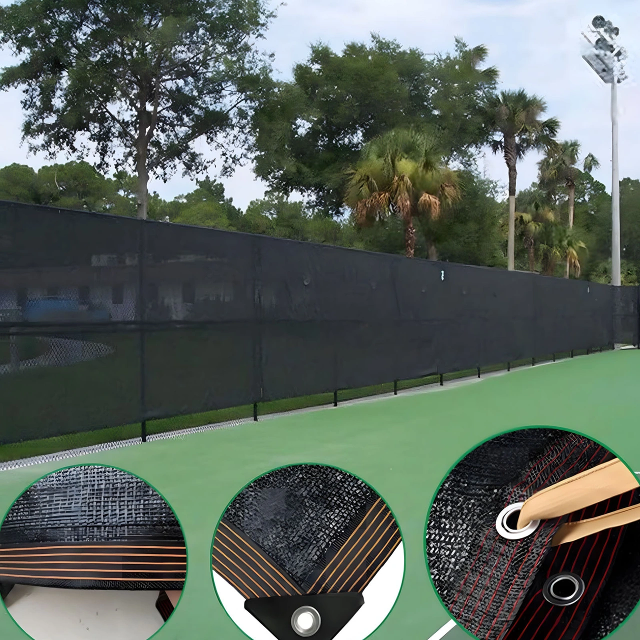 Xindoker Siyah Yüksek Yoğunluklu Polietilen Gölge Tüyü: 90% Gölge Oranı, Yağmurlu, Nemli, Güneş Koruyucu, Soğutucu - 2m X 5m