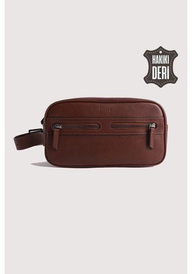 Hakiki Deri Erkek Takım Çantası Taba Smr8518 Taba