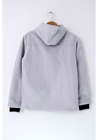 Erkek Çocuk Kapüşonlu İçi Astarlı Cepli Mevsimlik Mont