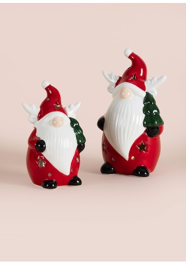 The Mia Dekoratif Yılbaşı Süsü Led Işıklı Cüce 10x8x17 Cm 1 Adet