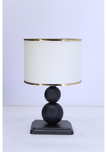 Decor Kare Top Abajur Gece Lambası Abajuru Siyah