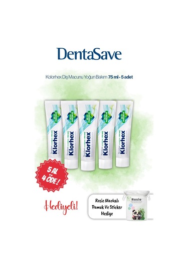 5 Al 4 Öde Dentasave Klorhex Diş Macunu Yoğun Bakım 75 Ml Ve Rosie Günlük Koruma