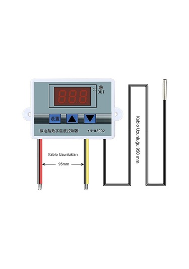 Komponentci Xh-w3002 220v Ac Dijital Zaman Ayarlı Termostat 1500w