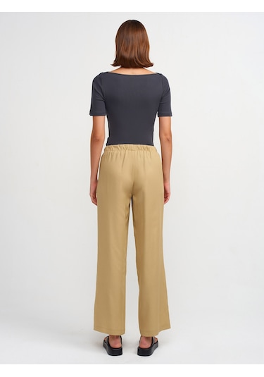 Dilvin Geniş Paça Özel Kesim Pantolon 101a71535 Açık Camel