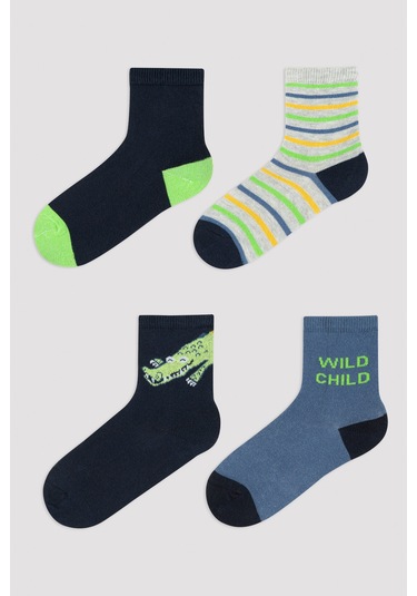 Penti Çok Renkli Boys Wild Child 4lü Soket Çorap