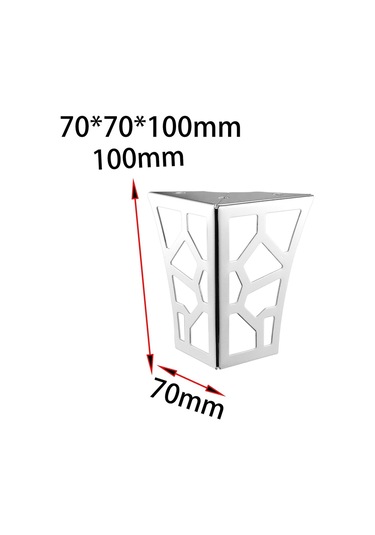 Suntek 4 Adet Hollow Desen Metal Masa Ayakları Dolap Gümüş