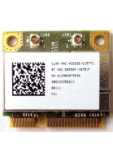 Baburtechbilişim Ibm Lenovo Uyumlu Notebook Bluetooth Wifi Lan Kartı Bcm94313Hmg