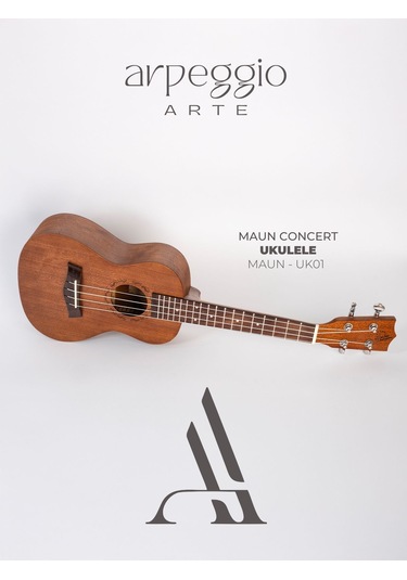 Arpeggio Arte - Maun Uk-01 Ukulele Maun Concert Profesyonel Ukulele - Kılıf Hediyeli Ahşap