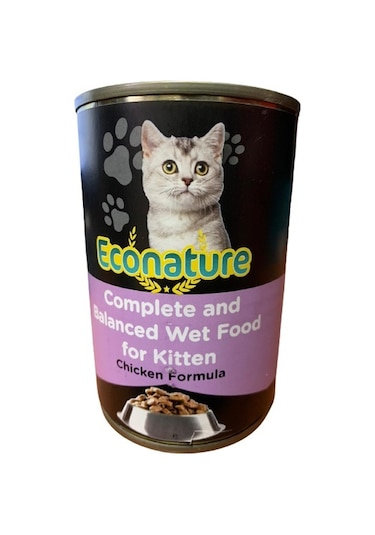 Econature Tavuk Etli Konserve Yavru Kedi Maması 400 G