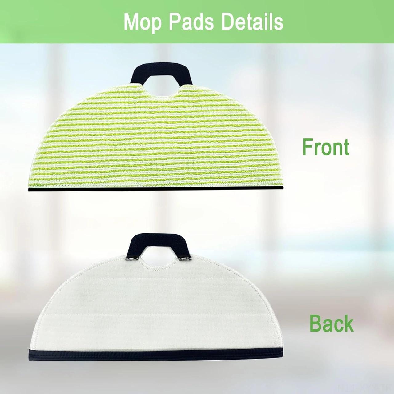 Yaleker 8 Adet Süpürge Robotu Yedek Mop Padı - Temizleme Bezleri Seti Yeşil
