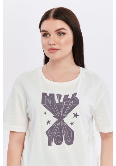 Bella Dossi Pamuklu Kısa Kollu Baskılı Kadın Şortlu Yazlık Pijama Takımı Mürdüm Beyaz Beyaz - Mürdüm