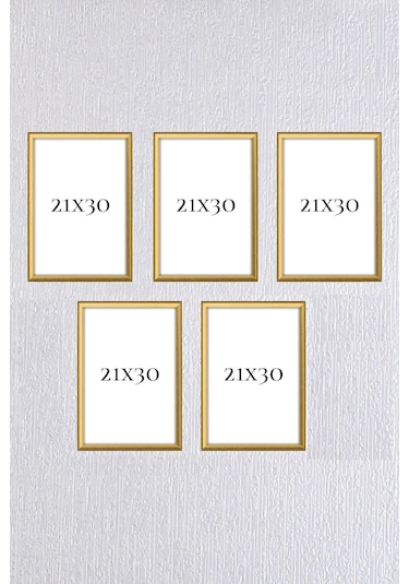 5li A4 Gold Çerçeve Seti