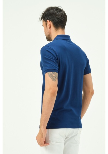 Classıc Pamuk Regular Comfort Erkek Polo Yaka Tişört Marin