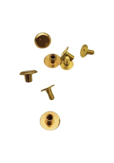 Çanta Aksesuar Vidalı Trok Rivet Light Gold Renk 4 Adet