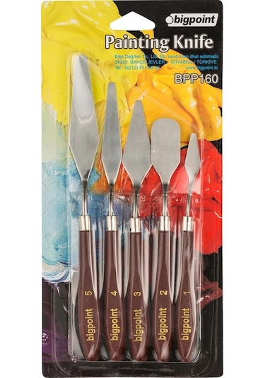 Bigpoint Metal Spatula 5'Li Set Painting Knife N11.5