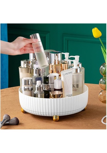 Ximistore9 Pet Malzeme Döner Baharat Rafı, Dürtüye Dayanıklı, Temizliği Kolay, Düşmeyi Engelliyor, Alçılamaz A-büyük-beyaz