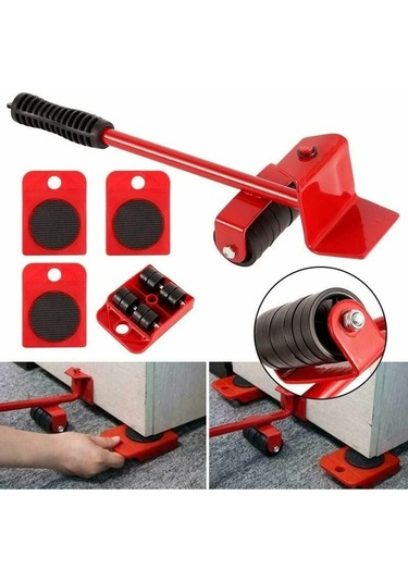 Flybuy Zahmetsiz Mobilya Taşıma Seti, Kullanışlı Kolu Ve Araba, 400kg'a Kadar, Kullanıcı Dostu Design -
