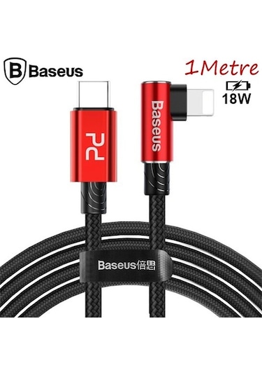 Baseus Mvp Elbow Type-C To Apple iPhone Uyumlu Pd 18W Hızlı Şarj Usb Kablo 1M (119548758)