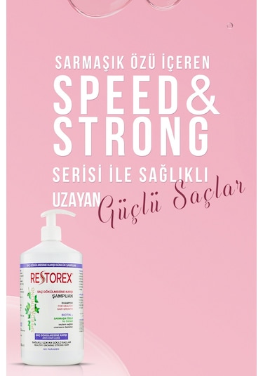 Restorex Speed Strong Saç Dökülmesine Karşı Şampuan 1.000 Ml  Sarmaşık Özlü, Sağlıklı Uzama, Dökülme Karşıtı