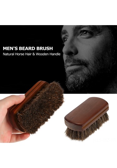 Wezone Ahşap Kolu At Kılıfı Sakal Fırçası - Ev Ve Seyahat İçin Dergi, Bakım Ve Masaj