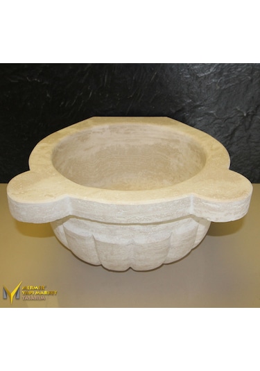 Traverten Kavun Dilimli Kurna