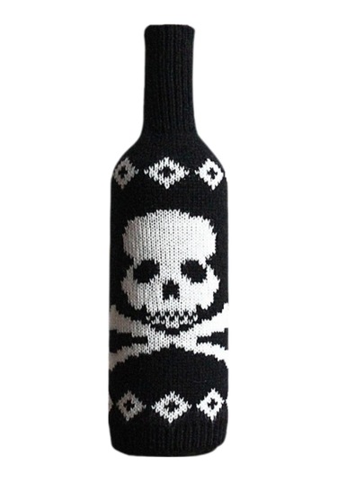 Suntek Örme Şişe Kazak Eğlenceli Eve Taşınma Kafatası Kafatası