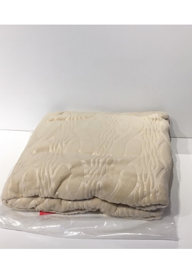 Padişah Desenli Bej Çift Kişilik Battaniye Bej