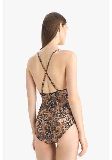 Defacto Regular Fit Leopar Desenli Mayo-fall İn Love E3901ax25smbk81 Siyah