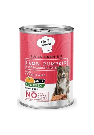 Chef's Choice Pumpkin Pate Kuzulu Balkabaklı Tahılsız Yetişkin Köpek Konservesi 24 x 400 G