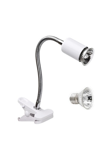 Fosenze Sürüngenler İçin Isıtıcı Işık, Güneş Imitasyonu Sağlık Için, E27 Uç, 75w Ampul, Esnek Barbeli, Avrupa Standartı, Beyaz Beyaz