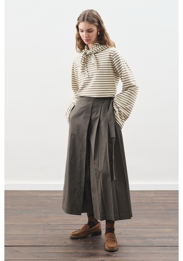 Etek Görünümlü Pantolon Koyu Yeşil Koyu Yeşil