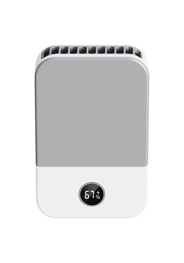 Yaz Açık Özel Boyun Asılı Fan Küçük Usb Şarj Tipi Elektrikli Akıllı Led Ekran Yüksek Kaliteli Fan Beyaz