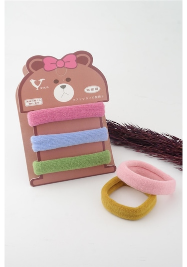 Kadın Renkli Lastik Toka Renkli-Tek Ebat Çok Renkli