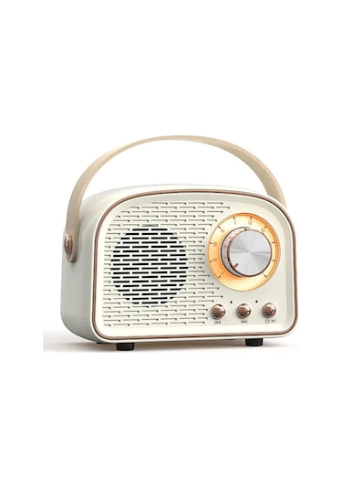 Retro Bluetooth Hoparlör Fm Radyolu Sevimli Mini Hoparlör Tws Müzik Çalarlı Taşınabilir Kablosuz Hoparlör Hifi Stereo TF USB