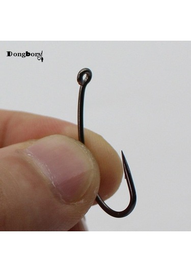 100 Adet Teflon Kaplı Eğri Saplı Sazan Kancaları Dikenli Ağır Dövme Kimyasal Olarak Bilenmiş Sazan Balıkçılık Kanca Mat Siyah Kanca Noktası 4