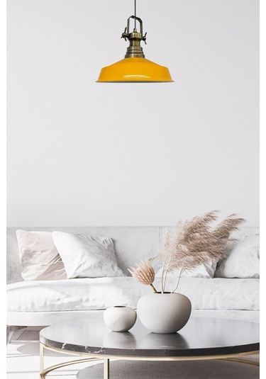 Asaletli Tekli Avize Yeni Eskitme Başlık Retro Sarkıt Lamba Restoran Salon Aydınlatma SARI