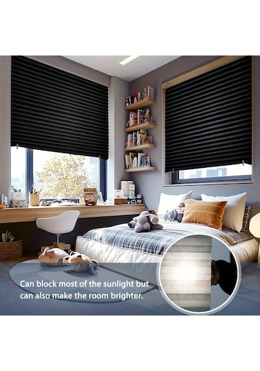 Elmpaly Yarım Gölge Basit Fon Perdesi Güneşlik Işık Koruması Ofis Yatak Odası Gri M 60x180 Cm Açık Gri