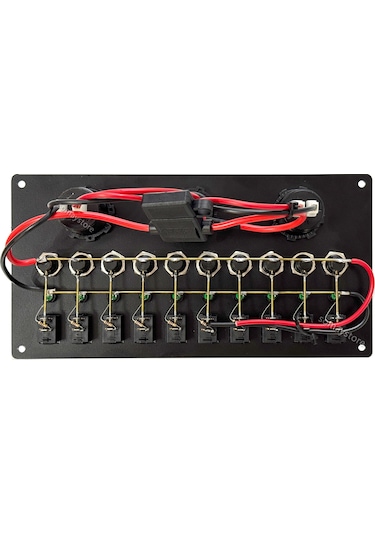 Goldsea Switch Panel 10 Anahtar 12/24V Sigorta Paneli
