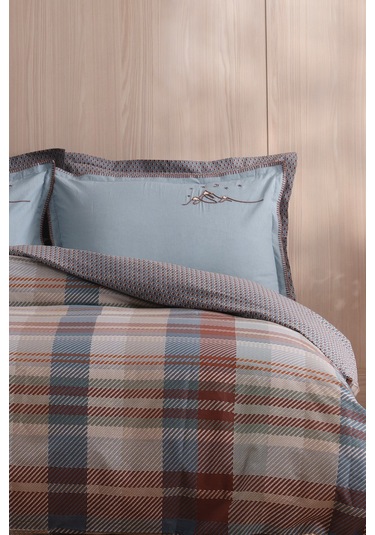 Puffy Haus Çift Kişilik Ranforce Nevresim Takımı - Mavi MAVI