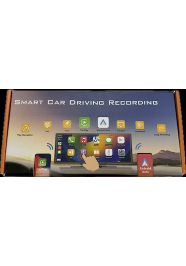 Aggıy H18 10'' Carplay Wifi Bluetooth Dokunmatik Ön Araç Kamera + Geri Görüş Kamera