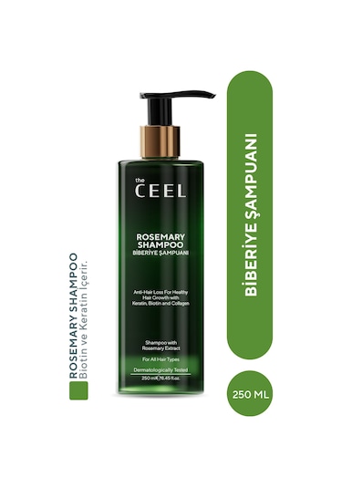 The Ceel Biberiye Şampuanı Dökülme Karşıtı ve Hızlı Uzamaya Yardımcı Keratin, Biotin ve Kolajen Özlü 250 ml