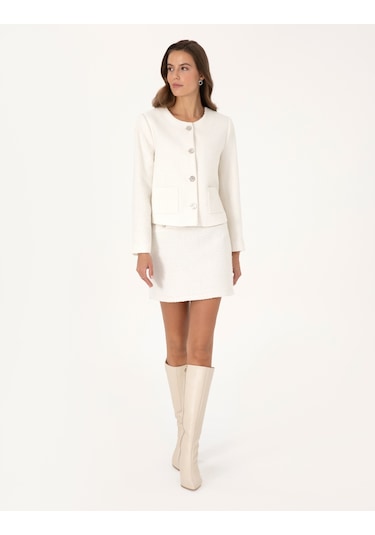 Pierre Cardin Kadın Ekru Ceket 50319417-vr019