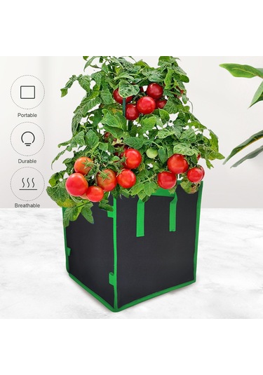 Suofeng 28x28x28cm Kare Keçe Bitki Yetiştirme Torbası - 5 Galon, Katlanabilir, Taşıma Kolaylığı, Çok Amaçlı Kullanım